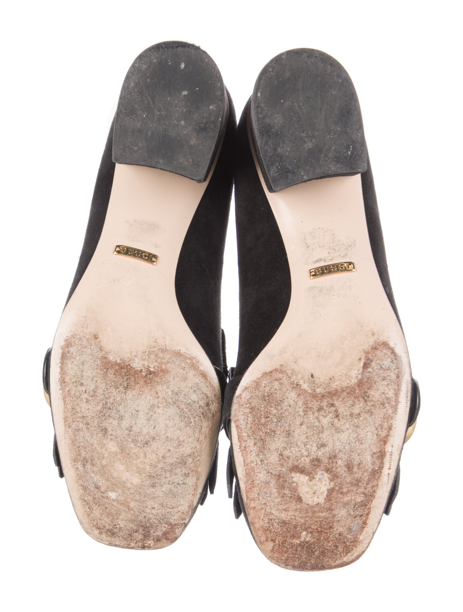 Gucci Double G Logo Suede Pumps