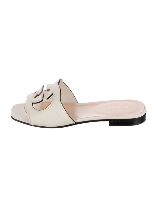 Gucci Interlocking G Logo Leather Slides