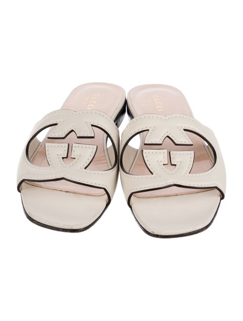 Gucci Interlocking G Logo Leather Slides
