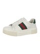Gucci Web Accent Leather Sneakers