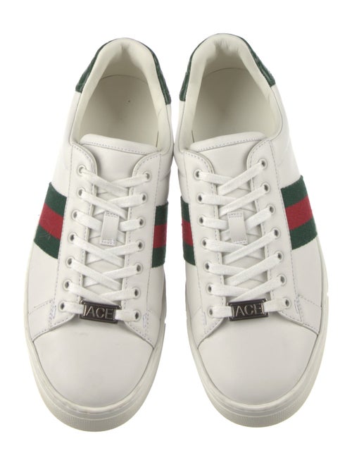 Gucci Web Accent Leather Sneakers