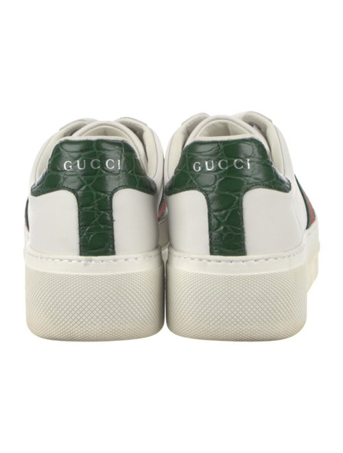 Gucci Web Accent Leather Sneakers