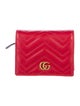 Gucci Double G Logo Leather Compact Wallet