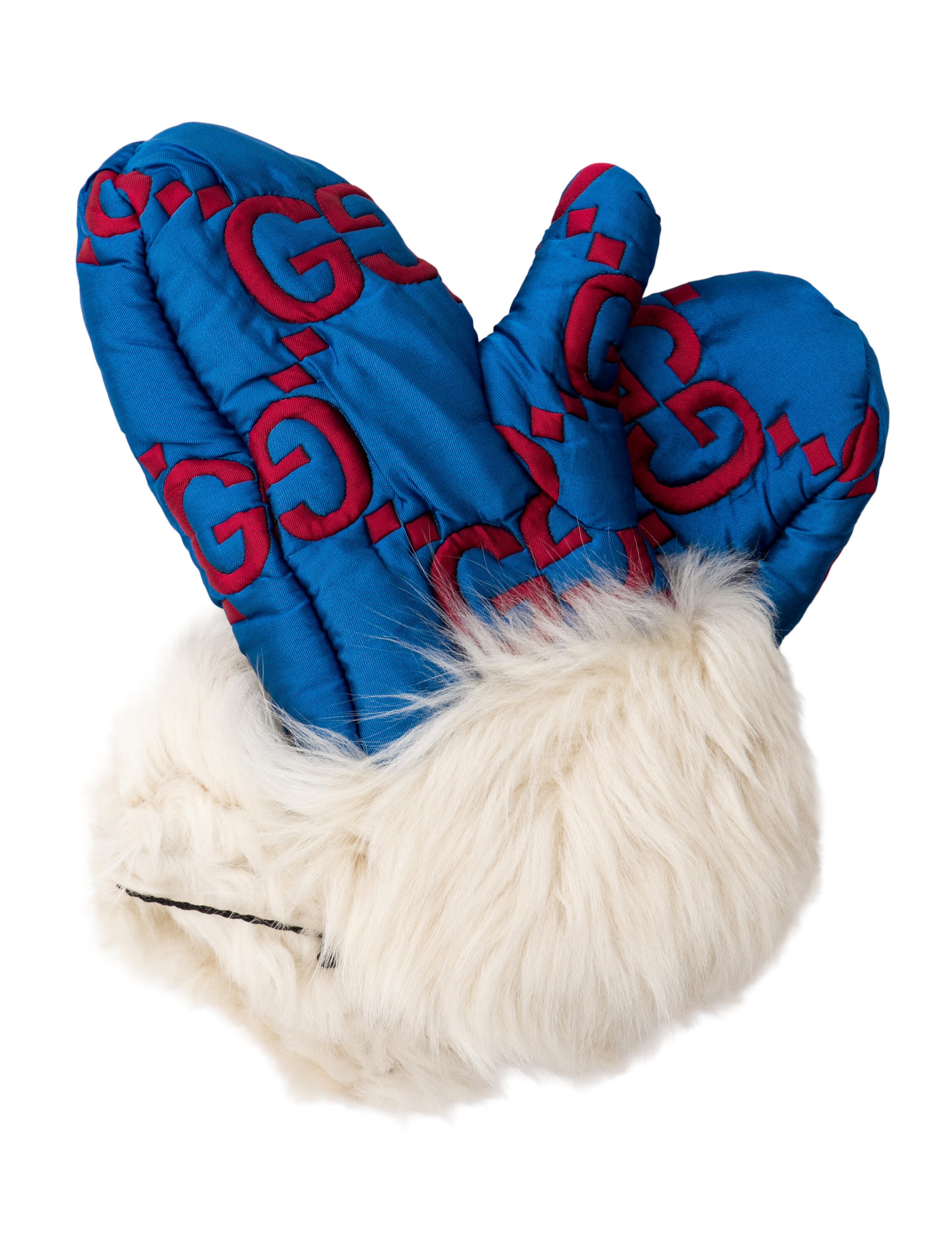 Gucci GG Logo Nylon Mittens w/Tags