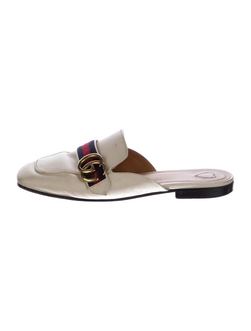 Gucci Double G Logo Leather Mules