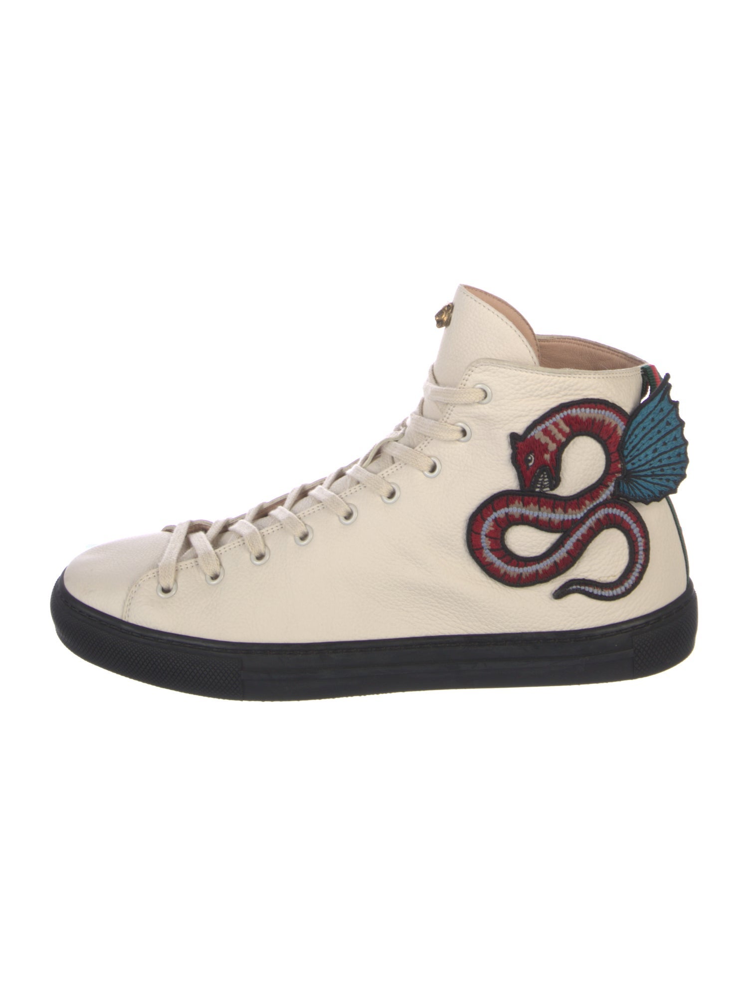 Gucci Web Accent Leather Sneakers