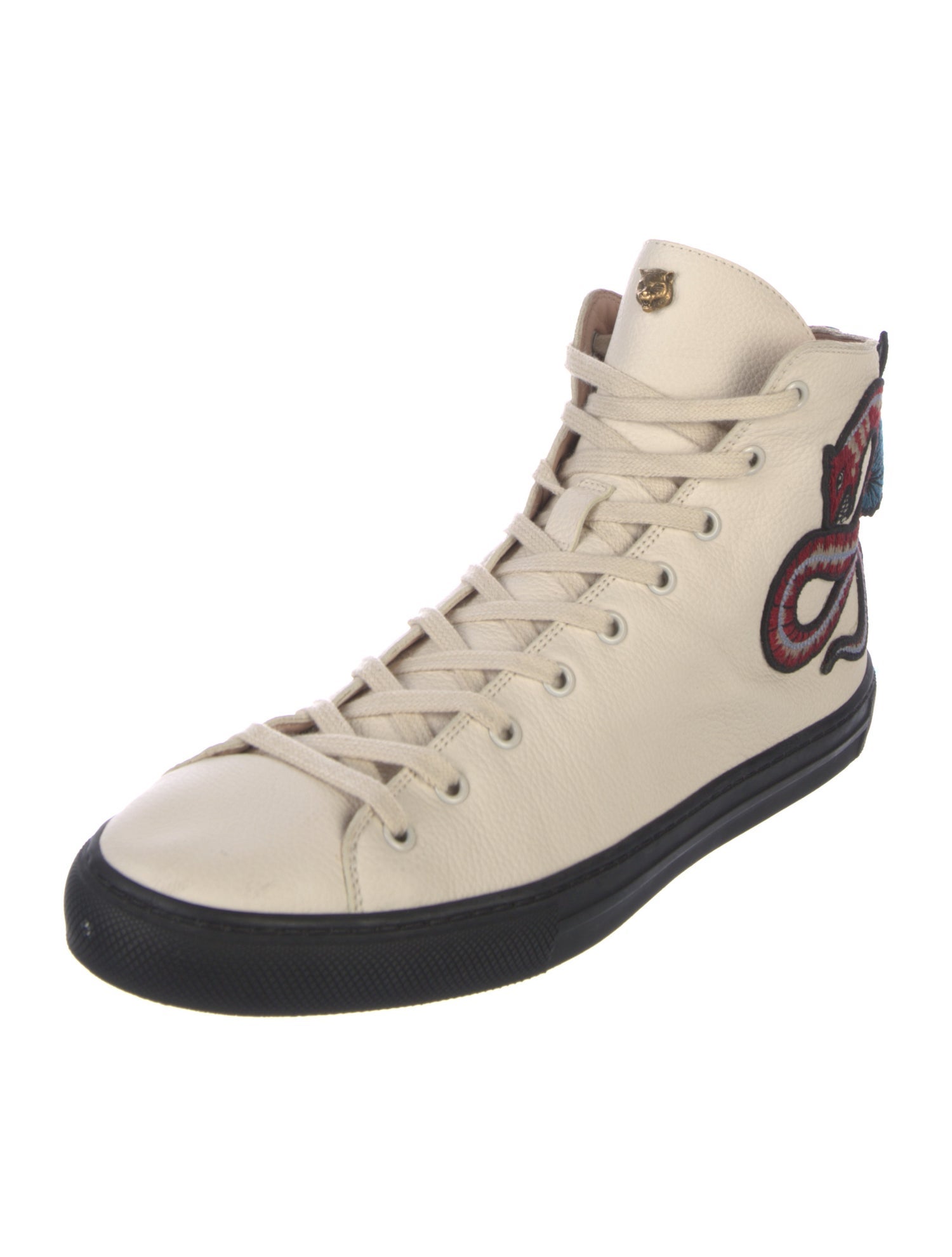 Gucci Web Accent Leather Sneakers