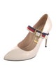 Gucci Sylvie Web Accent Leather Pumps