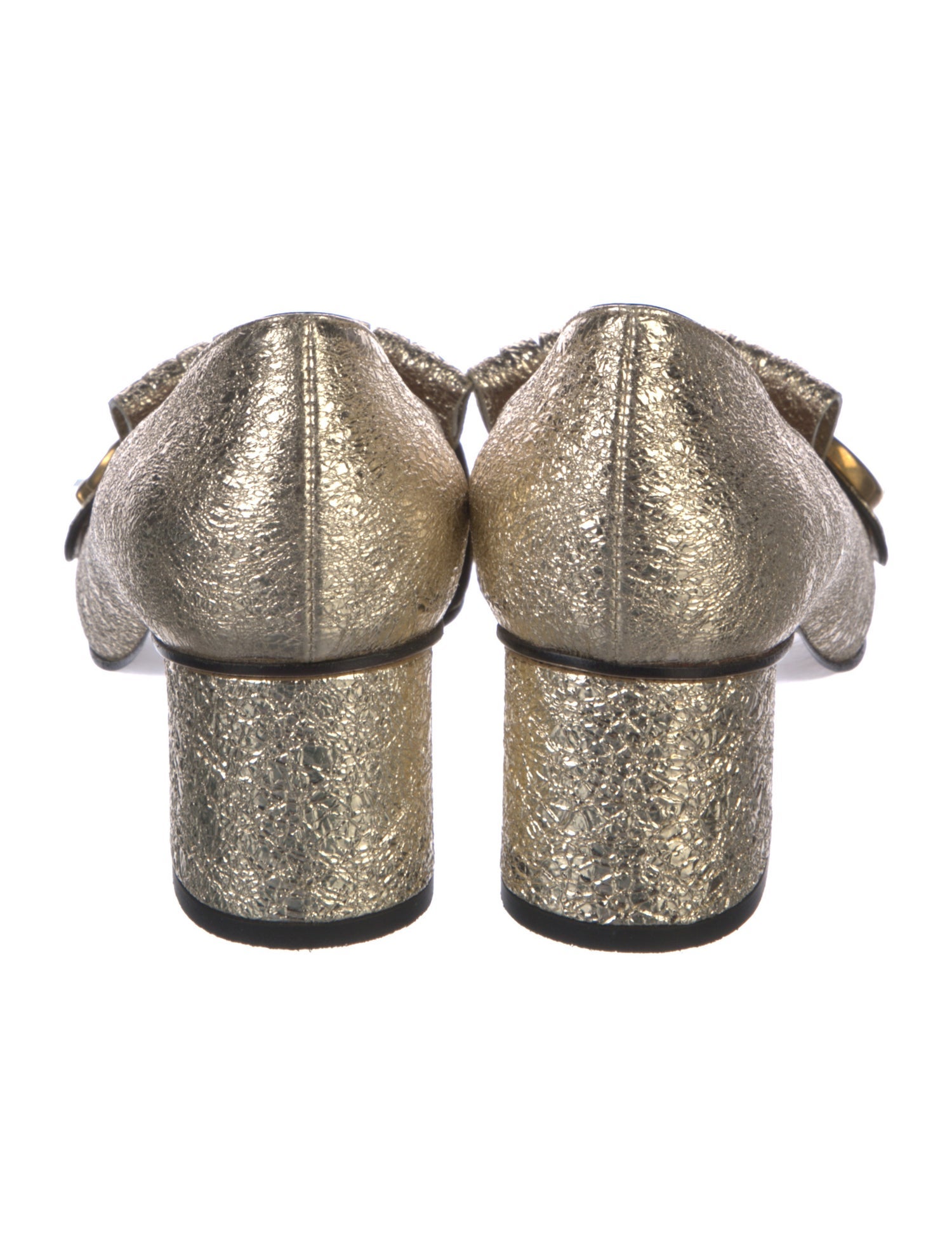 Gucci Double G Logo Leather Pumps