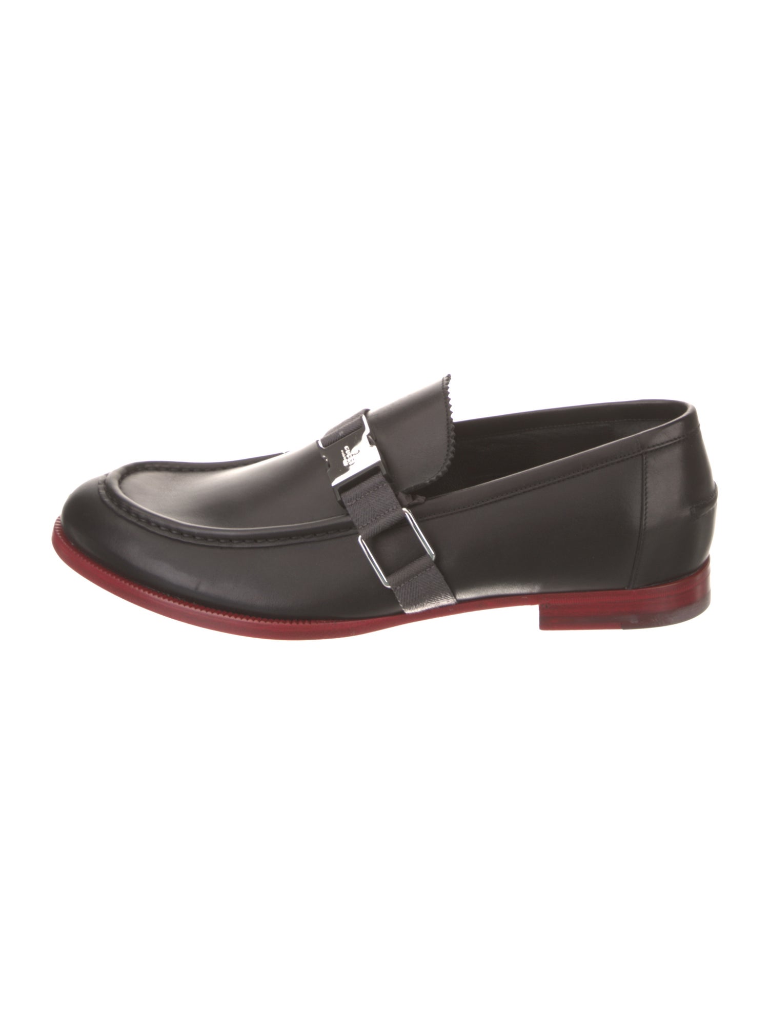 Gucci Hasler Horsebit Accent Leather Dress Loafers