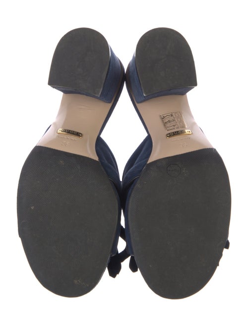 Gucci Suede Fringe Trim Accent Slides