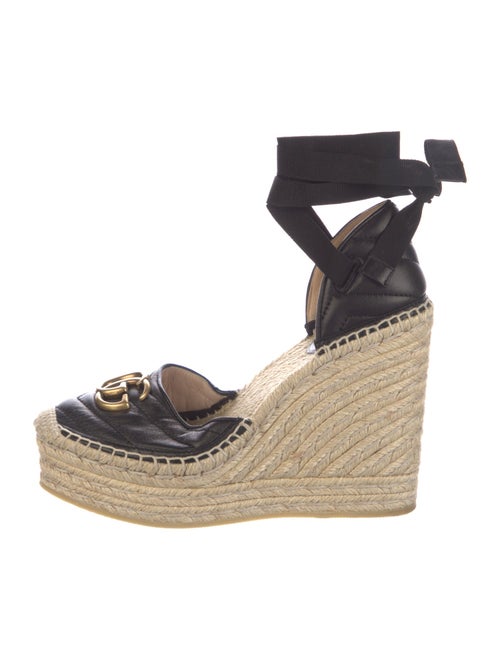 Gucci Double G Logo Leather D'Orsay Pumps