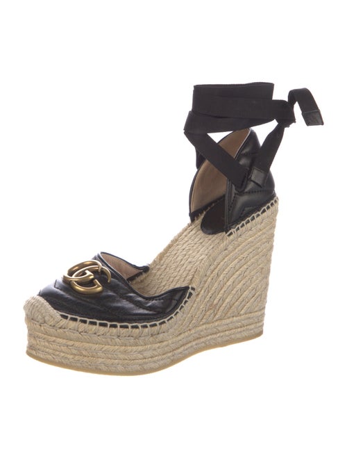 Gucci Double G Logo Leather D'Orsay Pumps