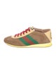 Gucci Suede Colorblock Pattern Sneakers