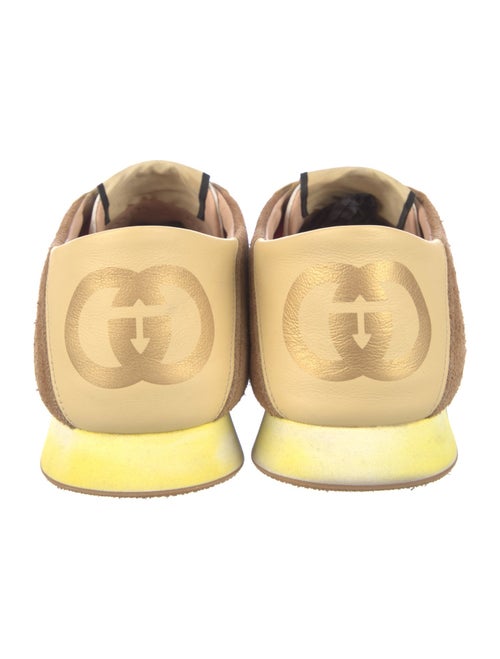 Gucci Suede Colorblock Pattern Sneakers