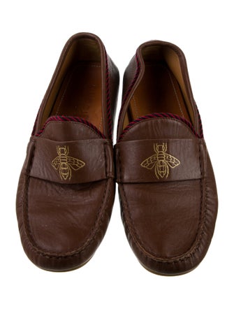 Gucci Bee Accent Leather Drivers