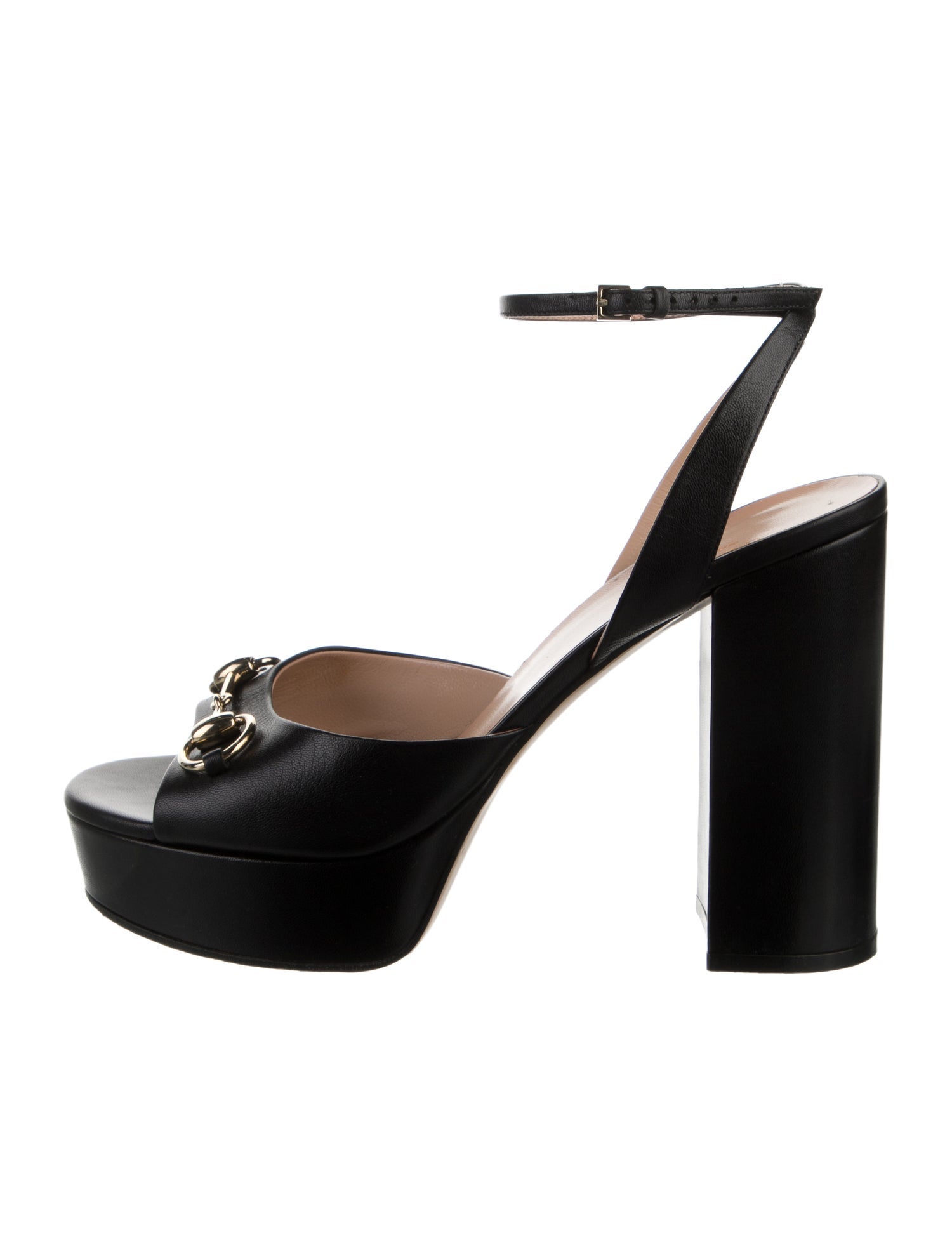 Gucci Double G Logo Leather Slingback Pumps