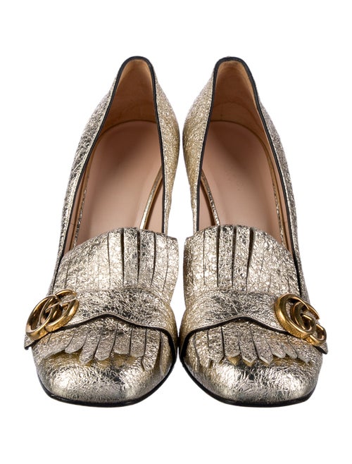 Gucci Double G Logo Leather Pumps