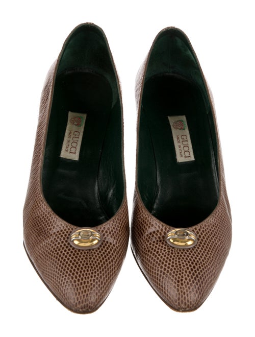 Gucci Lizard Printed Pumps