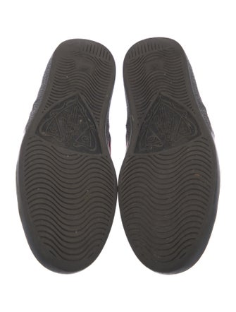 Gucci Web Accent Leather Sneakers