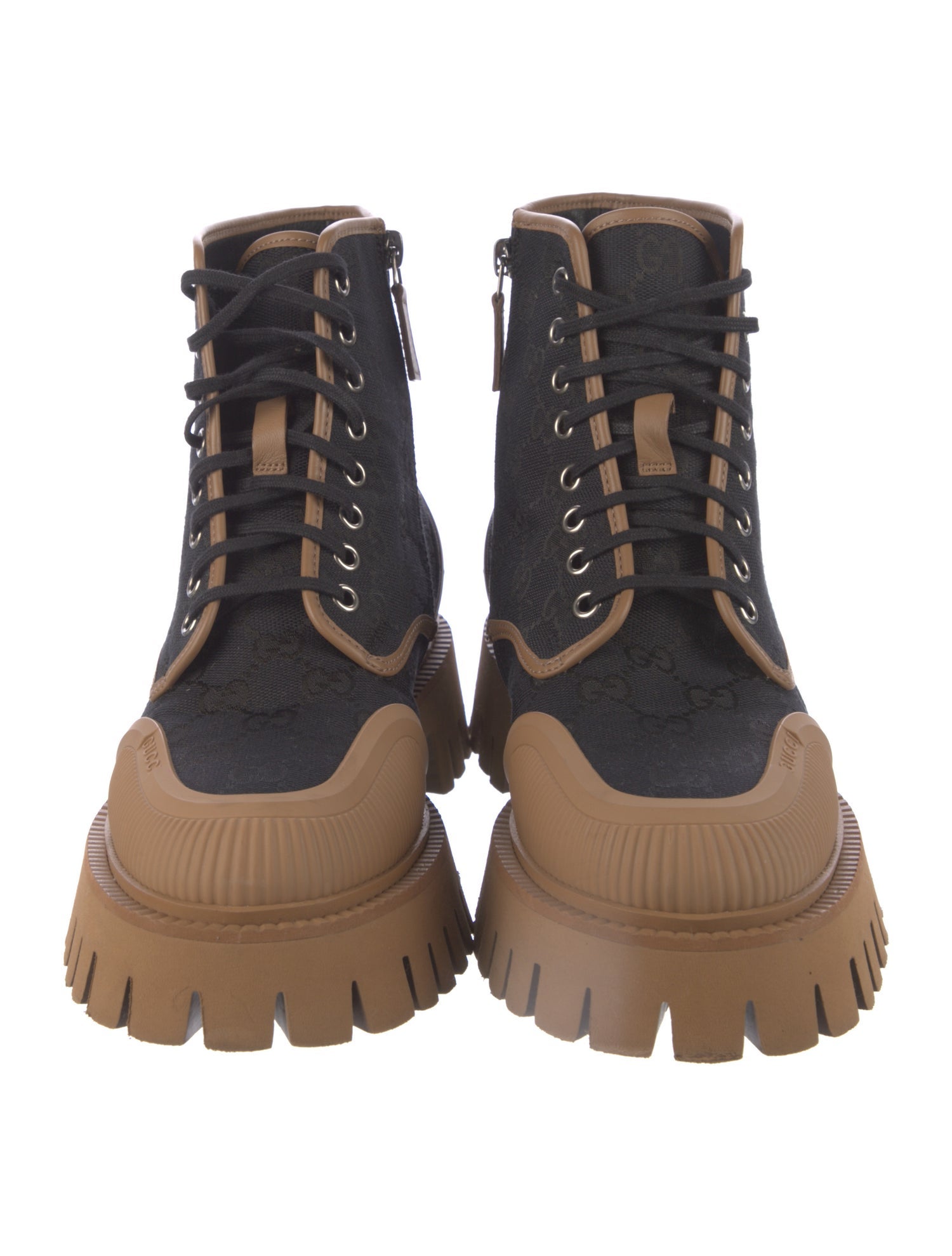 Gucci GG Canvas Canvas Combat Boots