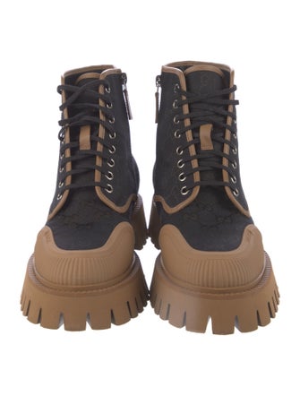 Gucci GG Canvas Canvas Combat Boots