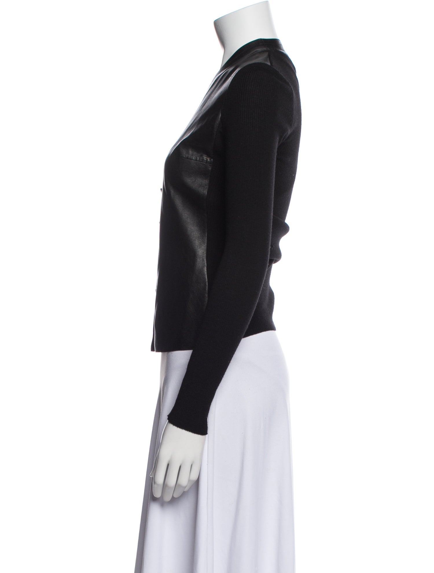 Gucci Vintage Leather Button-Up Top