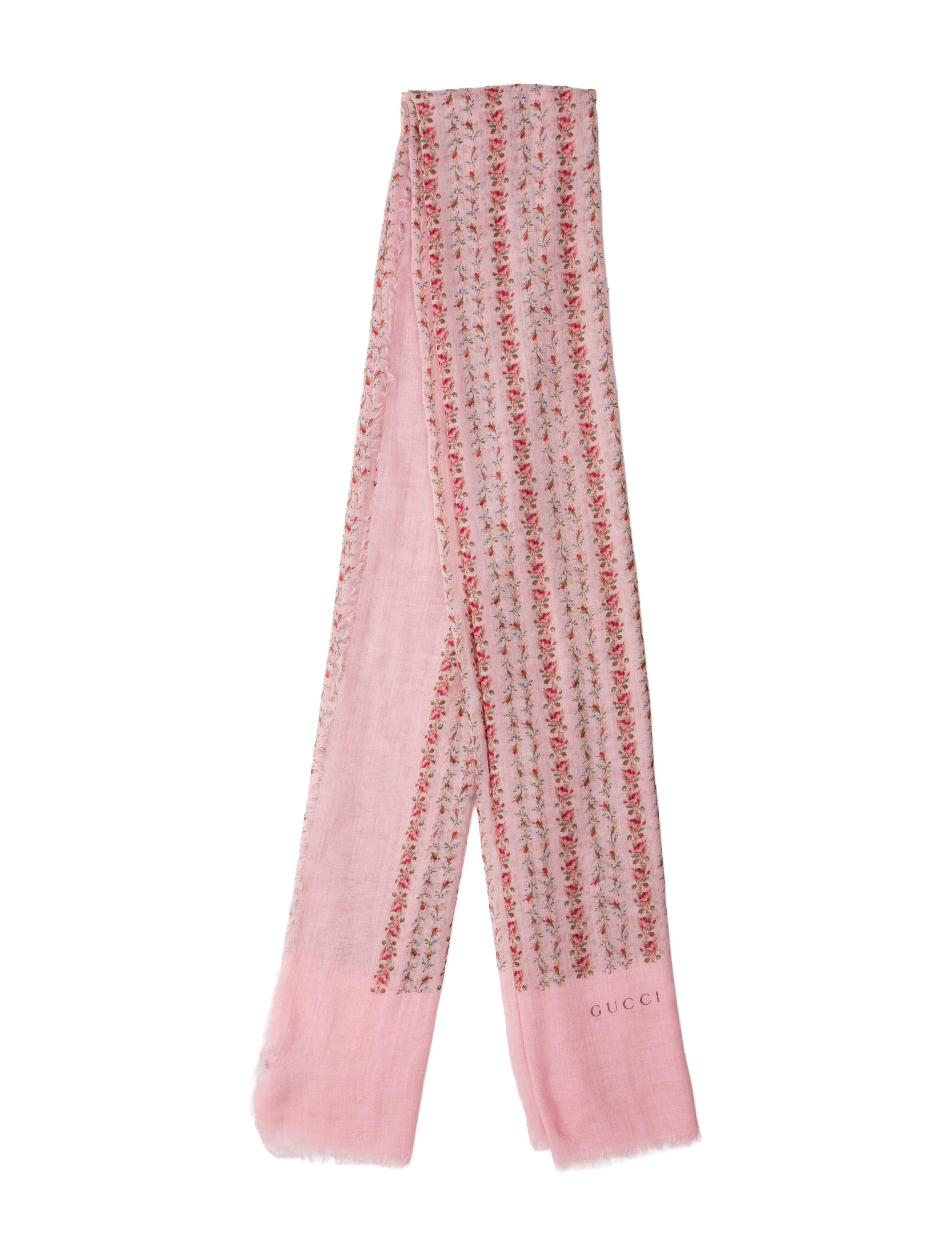 Gucci Cashmere Floral Print Scarf