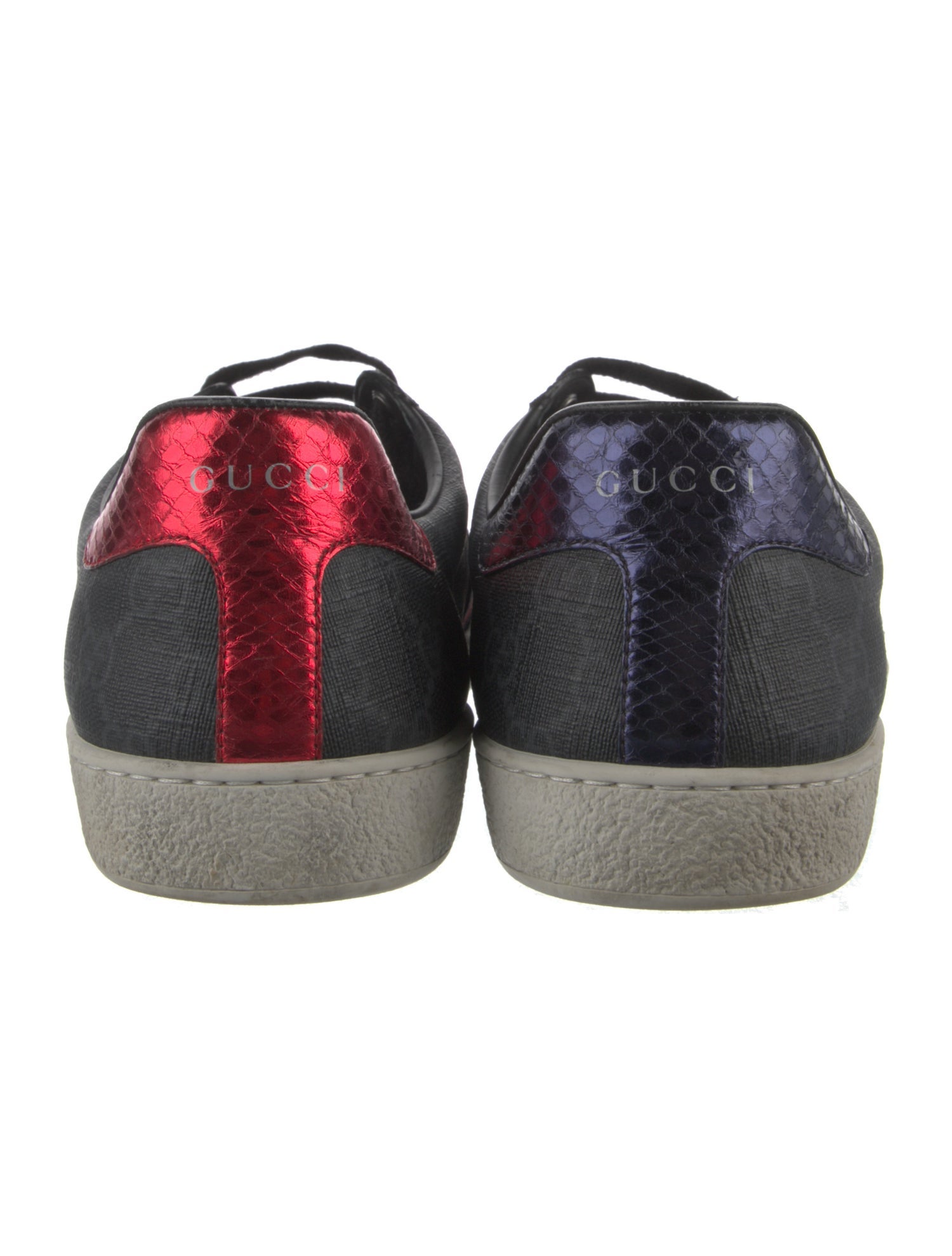 Gucci GG Supreme Leather Trim Embellishment Sneakers