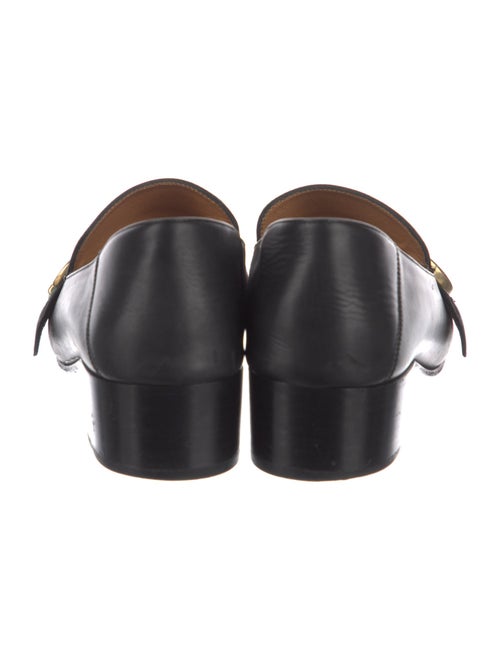 Gucci Web Accent Leather Pumps