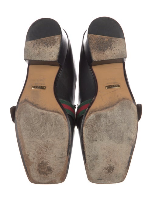 Gucci Web Accent Leather Pumps