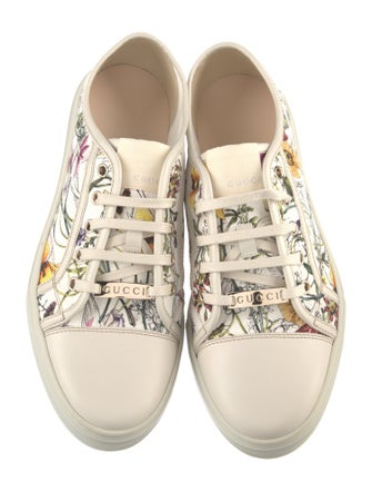 Gucci Flora Print Canvas Sneakers