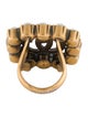 Gucci Crystal Marmont Double G Cocktail Ring