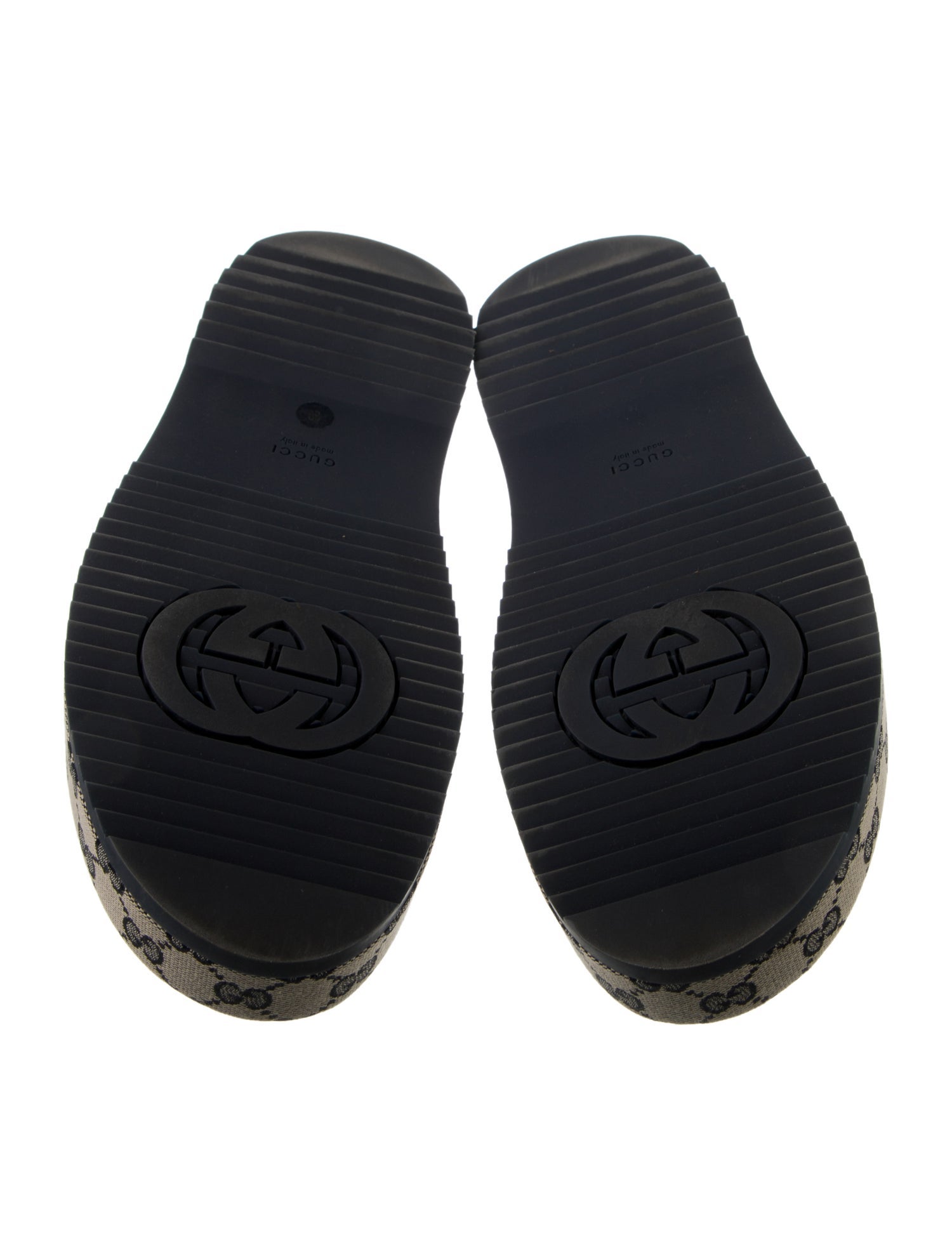 Gucci Canvas Printed Slides