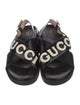 Gucci Leather Graphic Print Slingback Sandals