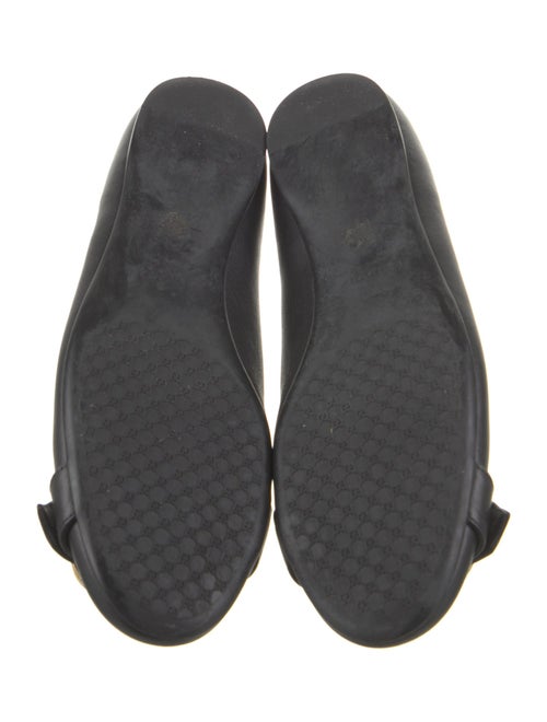 Gucci Double G Logo Leather Ballet Flats