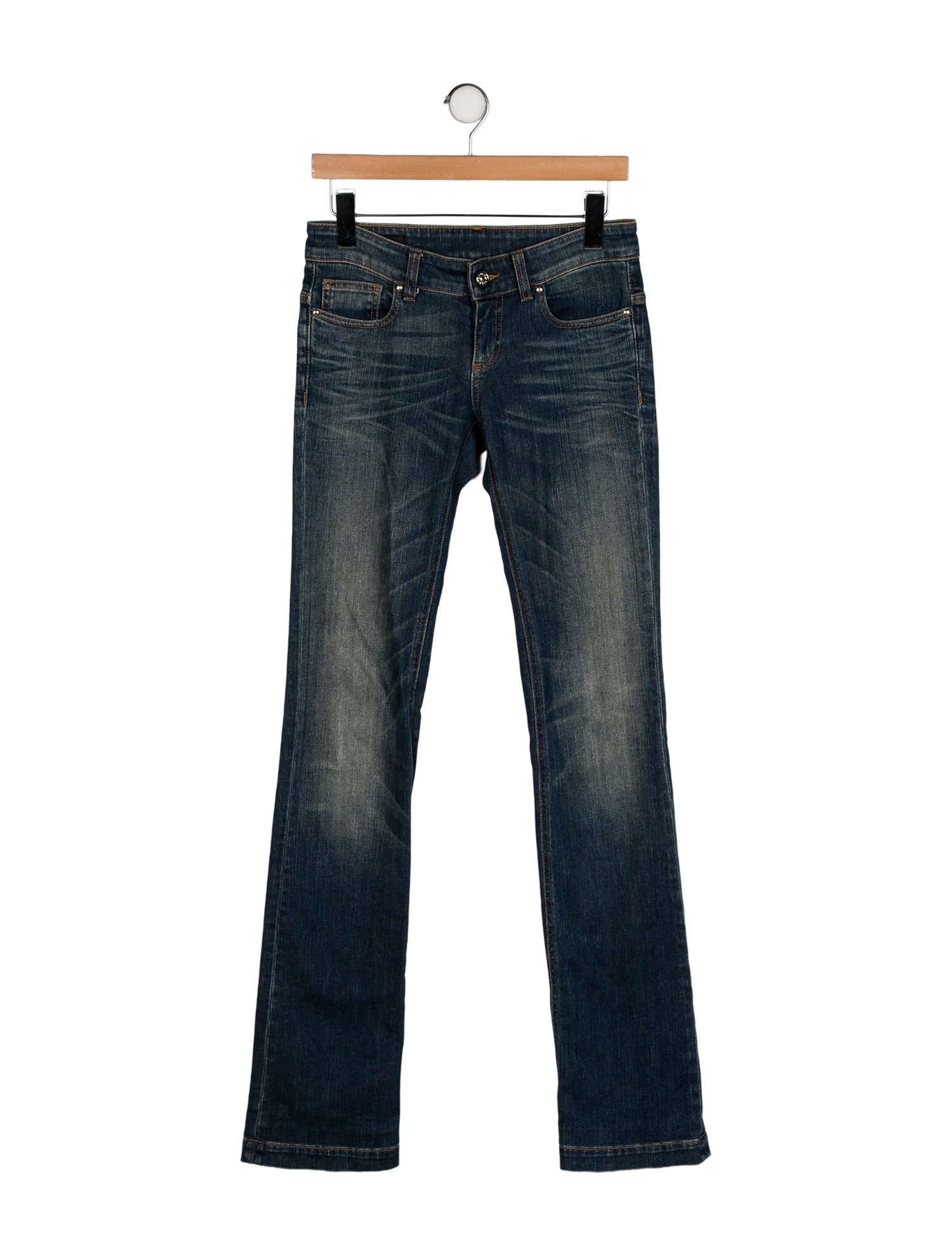 Gucci Mid-Rise Straight Leg Jeans