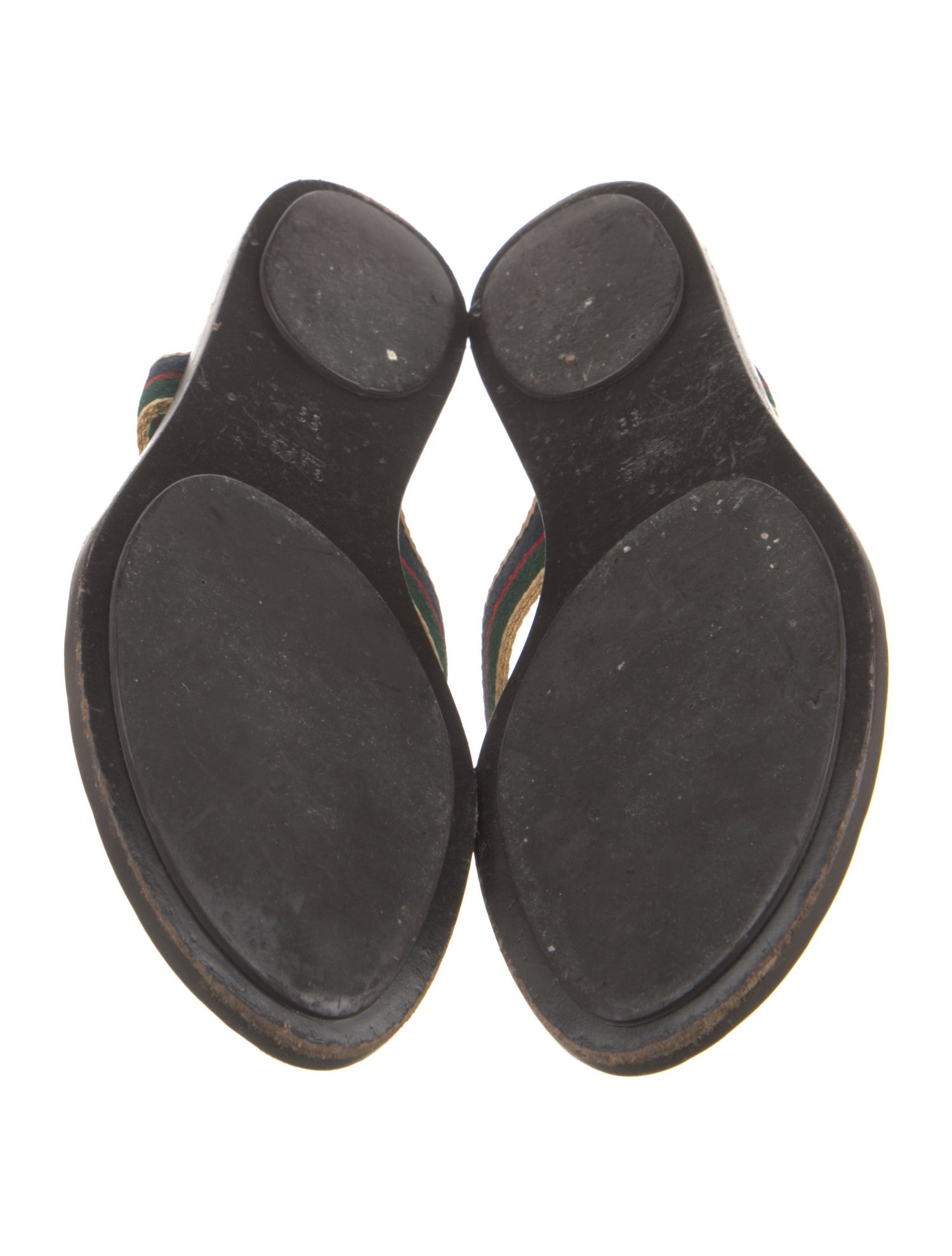 Gucci Web Accent Leather Flats