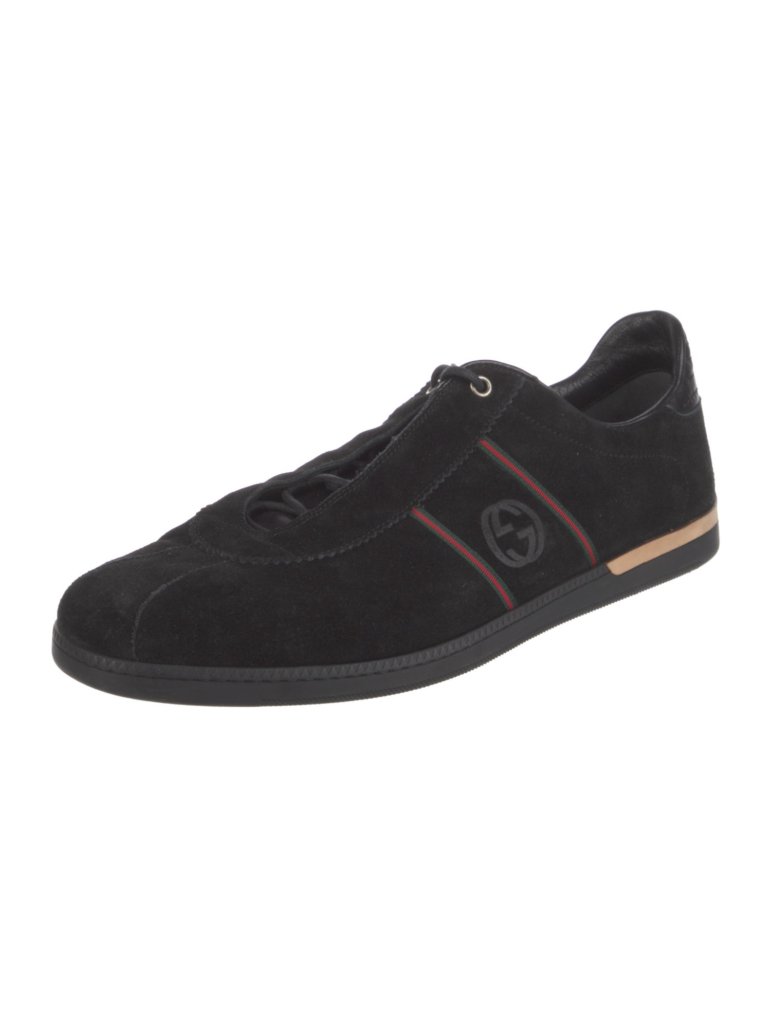 Gucci Web Accent Suede Sneakers