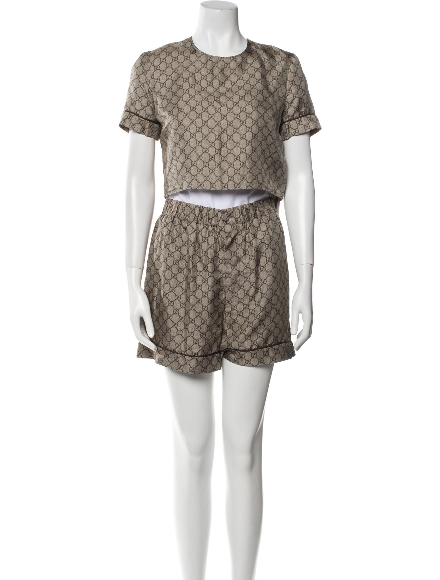 Gucci Silk Lace Pattern Short Set