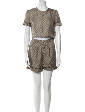 Gucci Silk Lace Pattern Short Set