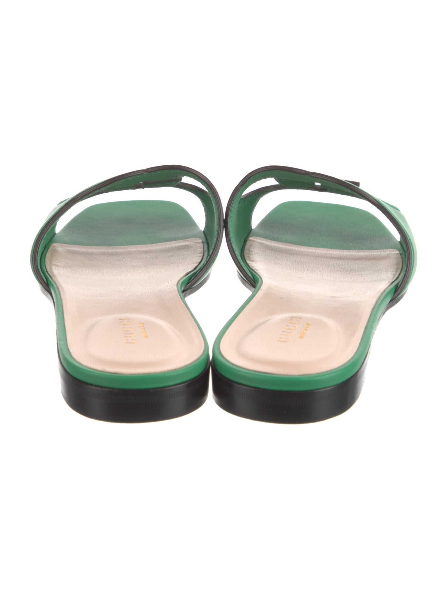 Gucci Interlocking G Logo Leather Slides