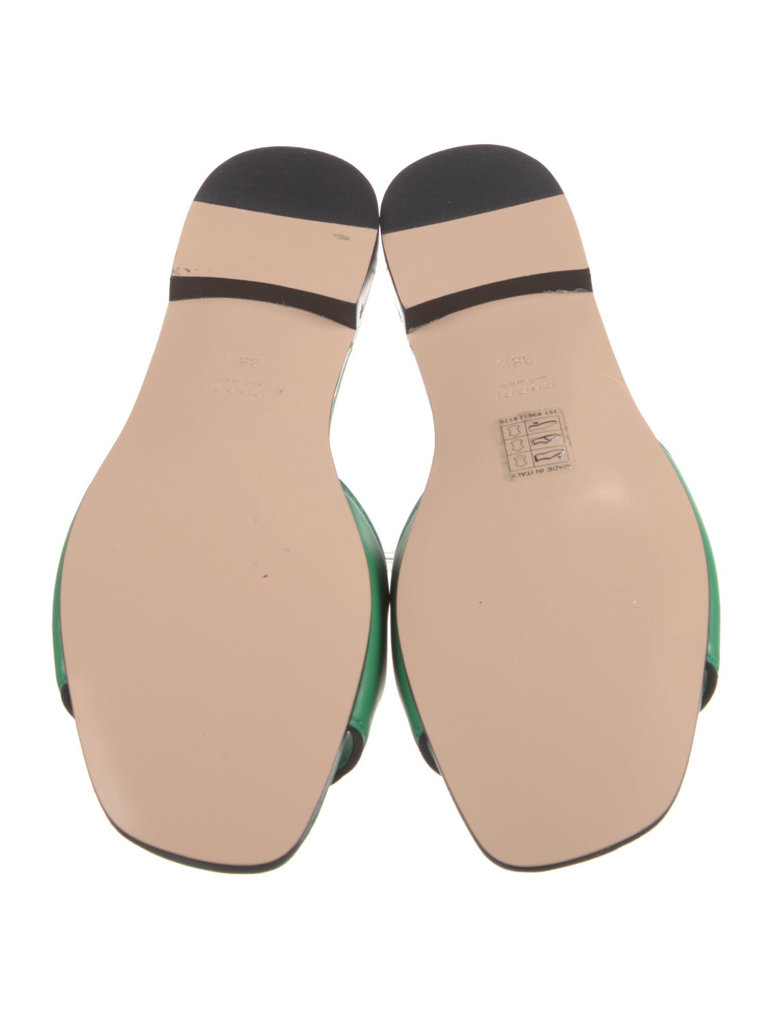 Gucci Interlocking G Logo Leather Slides