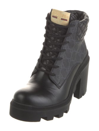 Gucci GG Signature Combat Boots