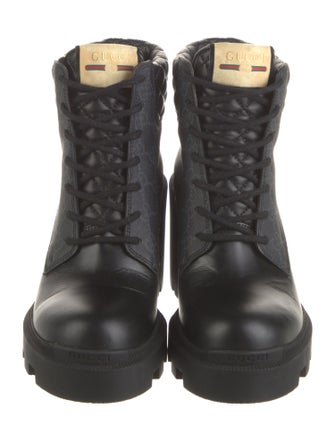 Gucci GG Signature Combat Boots