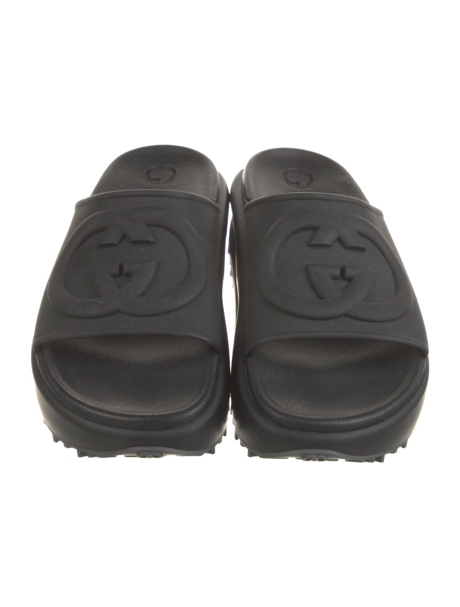 Gucci Interlocking G Logo Rubber Slides