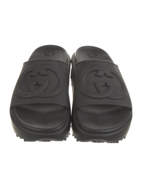 Gucci Interlocking G Logo Rubber Slides