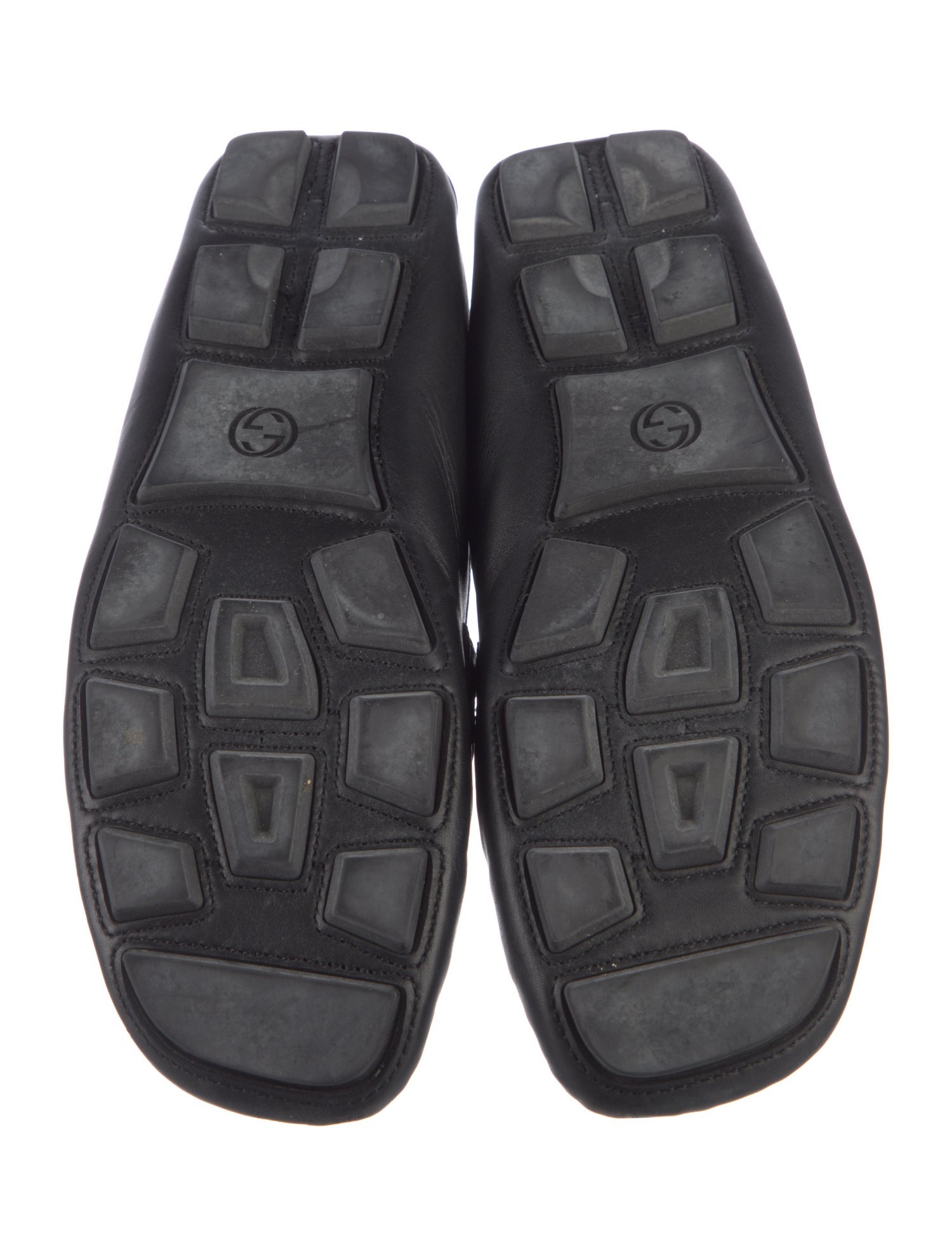 Gucci Web Accent Leather Drivers