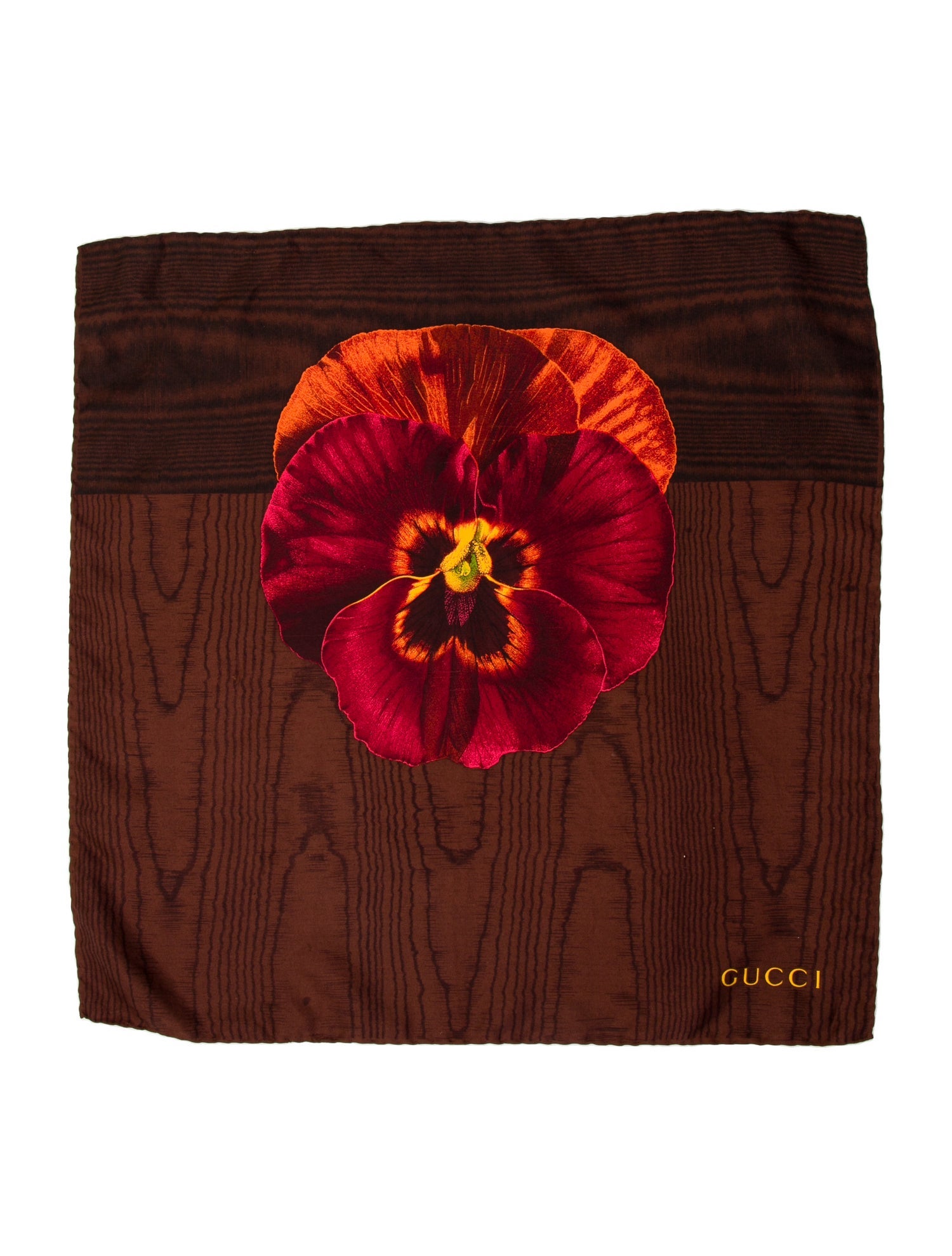 Gucci Silk Floral Print Scarf