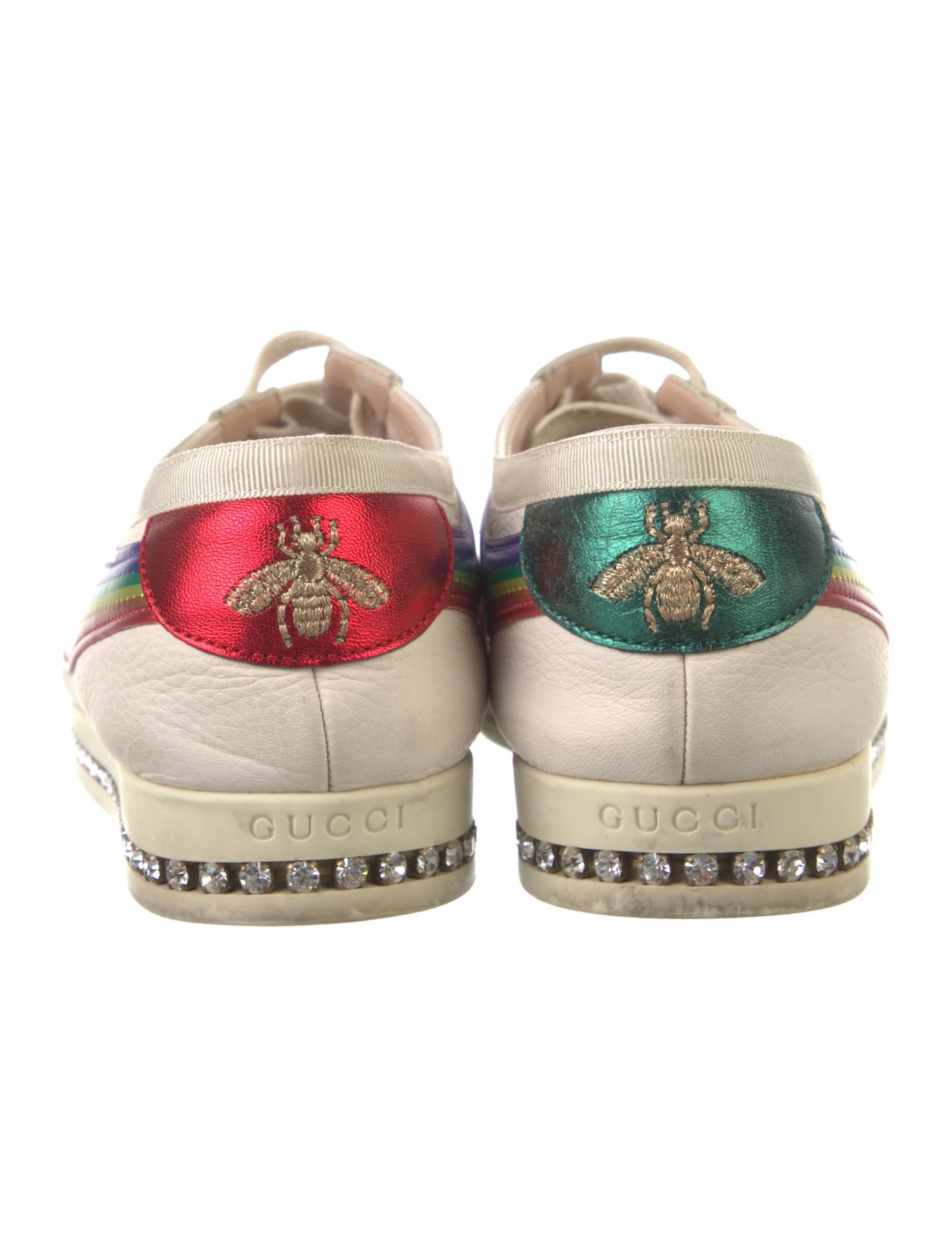 Gucci Bee Accent Leather Sneakers